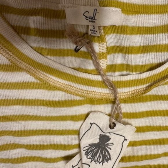 Mustard Stripe Sharkbite Shirt   (2) - Picture 10 of 11